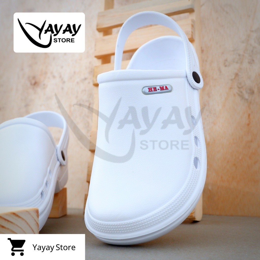 Sandal Sepatu Kodok Putih SANDAL MEDIS/DOKTER Sandal KODOK Putih Sendal PERAWAT Putih size 36 s/d 44