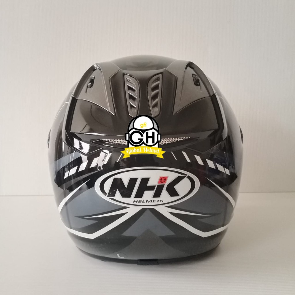 HELM NHK R6 PATROL BLACK SILVER NHK R-6 MOTIF PATROL BLACK SILVER