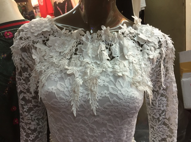 Vanesha Margaretta - Maxi brukat gamis pesta 9705-1