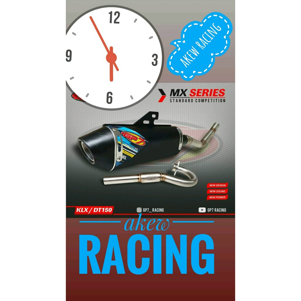 Knalpot GP 7 Type MX SERIES KLX Dtracker Bf original Disk bac 85