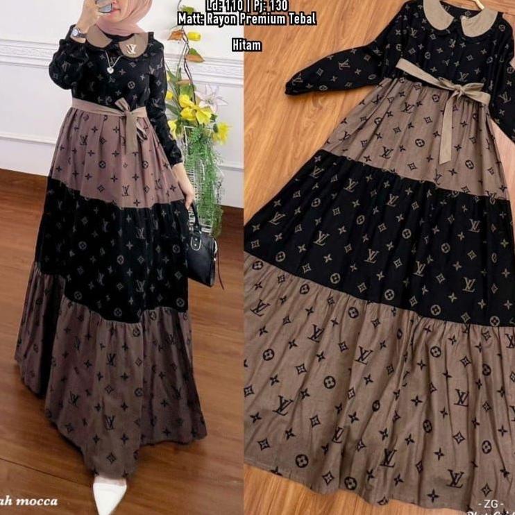 (HARGA TERMURAH) GAMIS VOXY KANCING FULL DEPAN/GAMIS VOXY DRESS VOXY TERBARU