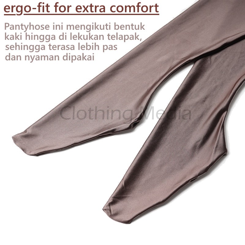 Pantyhose Premium High-Glossy Warna Satin Halus Stocking Shiny Mengkilap