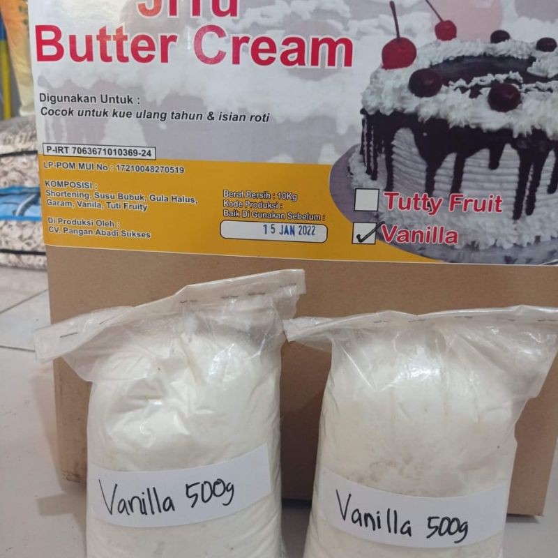 Butter Cream Vanila Jitu 500g / Butter Cream Rasa Vanilla 500g Termurah Terlaris