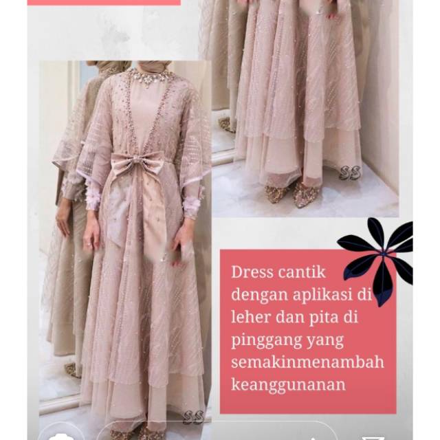 Gaun kondangan / gaun pesta  / gamis pesta / gamis kondangan / gaun butik