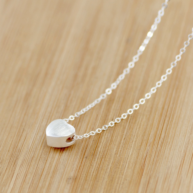 [Ready Stock]Fashion Love Necklace Simple Personality Silver Necklace