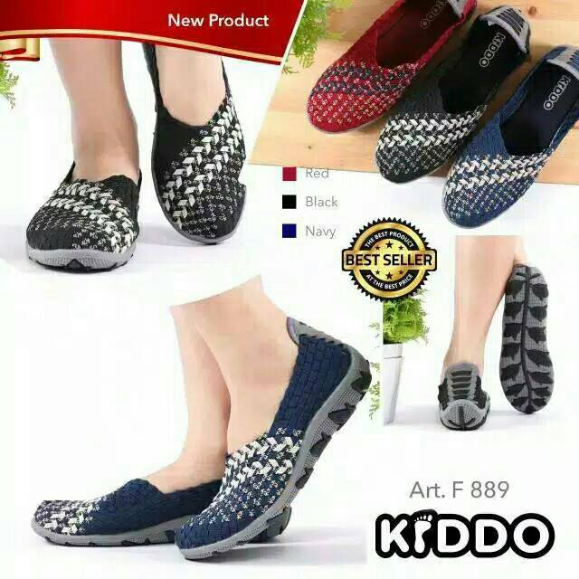 Sepatu Rajut KIDDO F889 Flat ORIGINAL