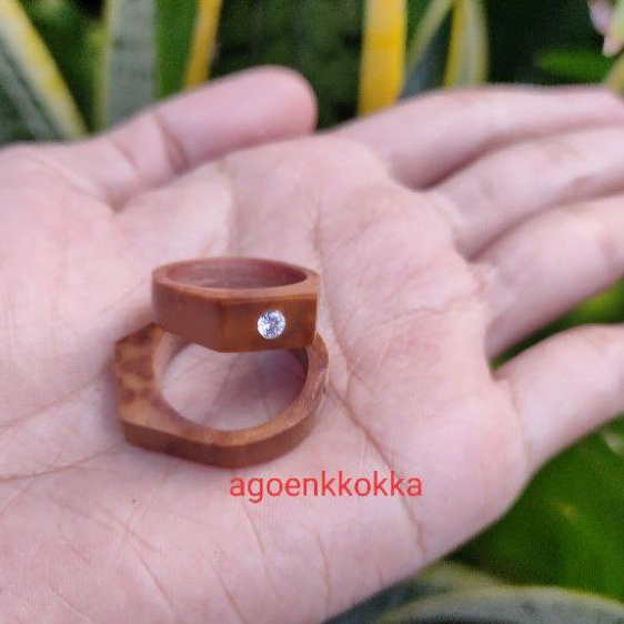 Cincin plat mata 1 coklat ukuran 16 kokka kaokah