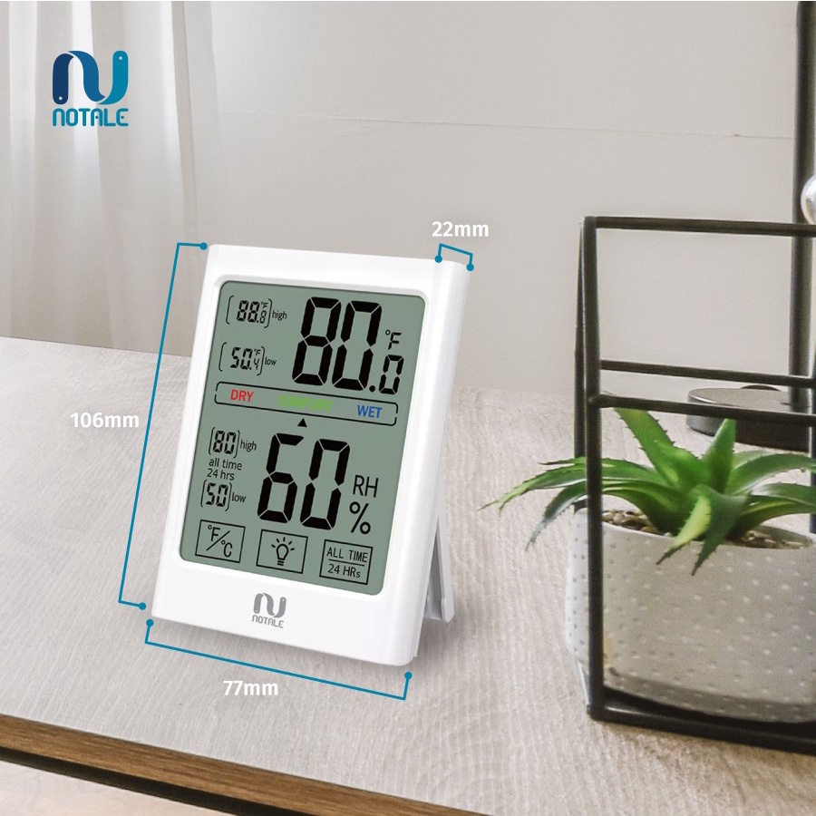 Notale Hygrometer Thermometer Humidity - Alat Ukur Kelembapan Suhu