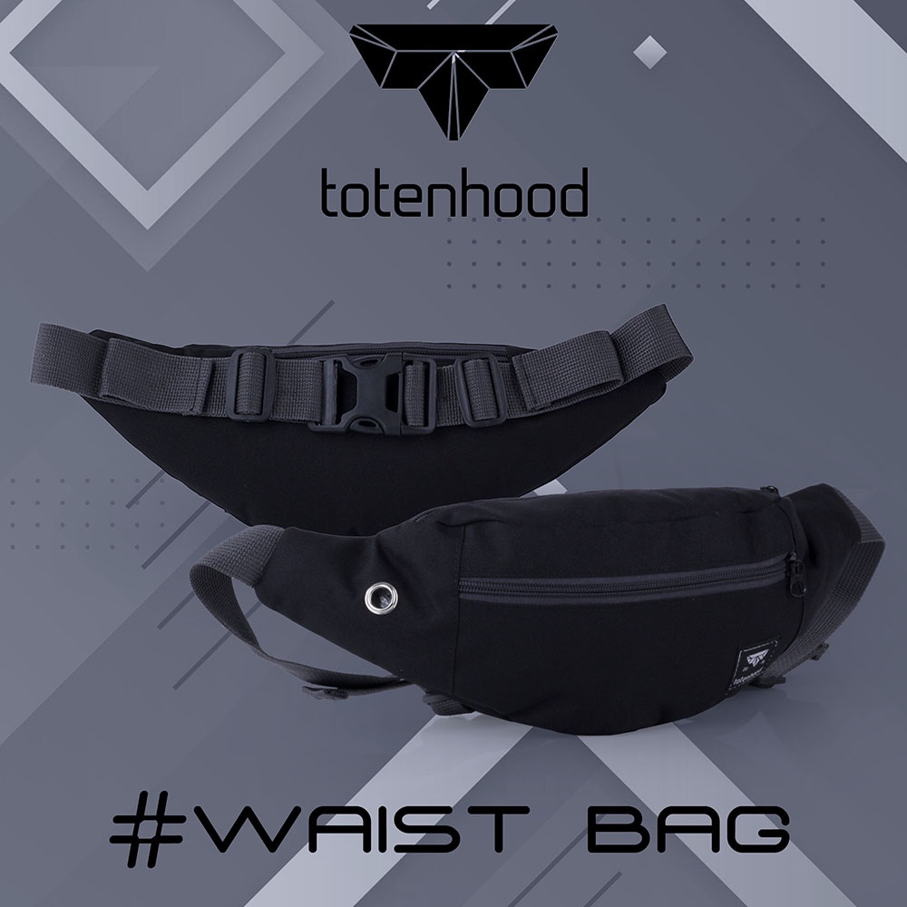 Waistbag Pria Tas Pinggang Casual Totenhood Waist Bag Bahan Cordura