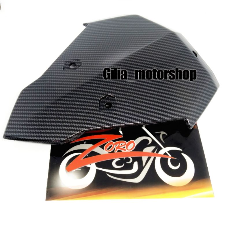 Cover Tutup Plat No Depan Model Dasi Carbon Vario 125 /Vario 150 Zoro Fine Original Import