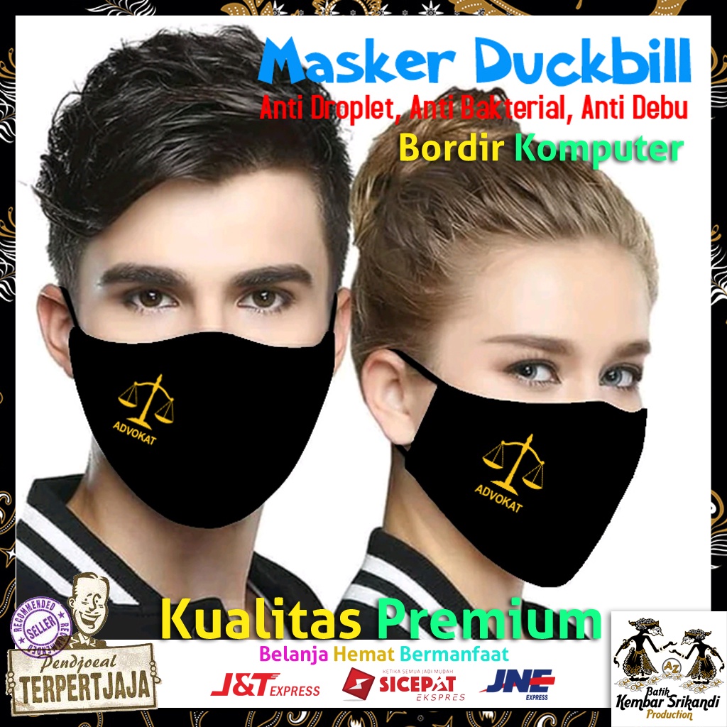 Masker Advokat Bordir Terlaris Viral Kualitas Premium Langsung Produsen
