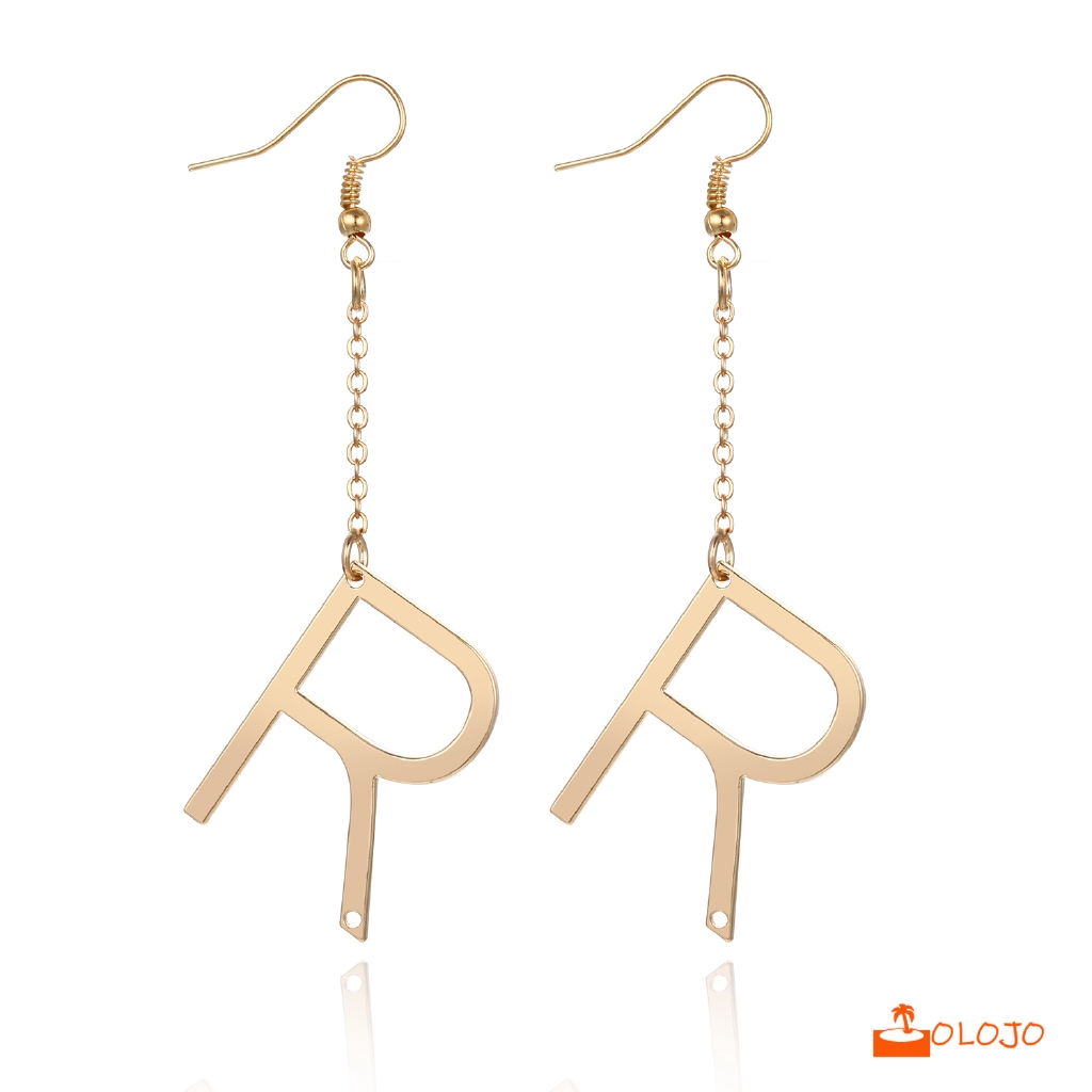 OLOJO  Anting Rumbai Huruf 26 Hadiah Stainless Steel Huruf Inggris