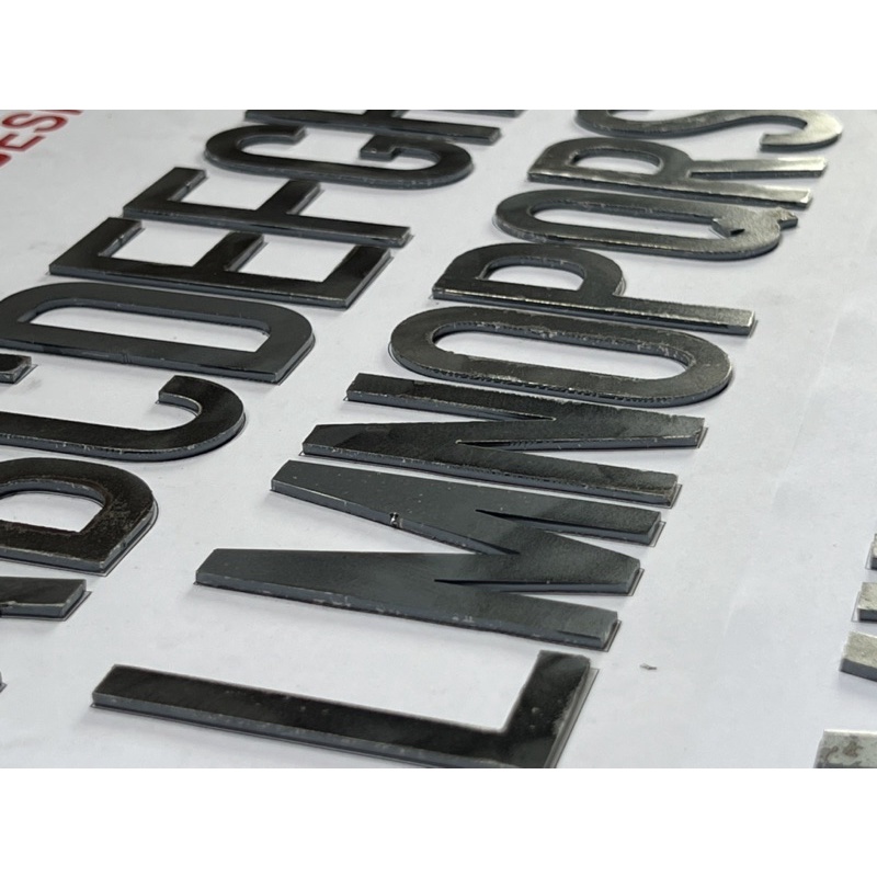 Mall Huruf Plat Mobil Font Standart Bahan Besi