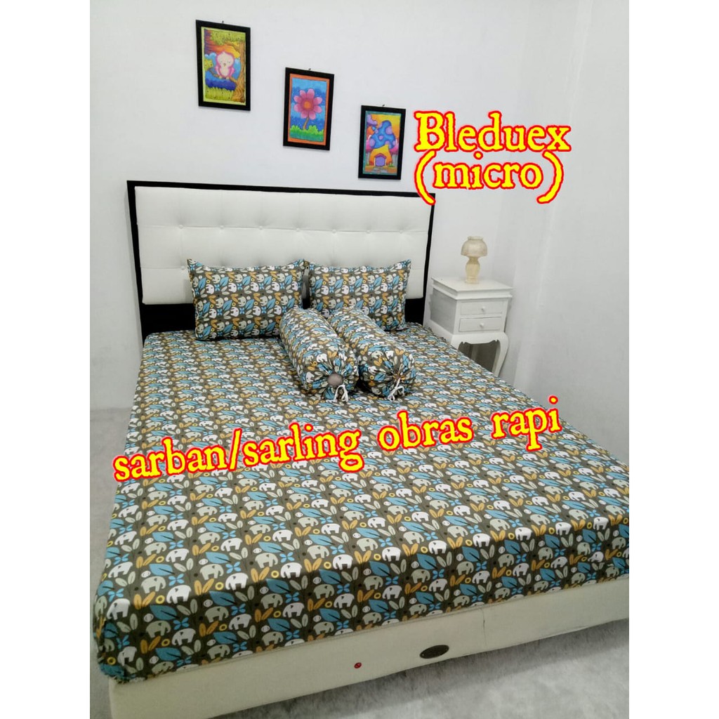 Sprei Katun Anak Motif Gajah Bleduex