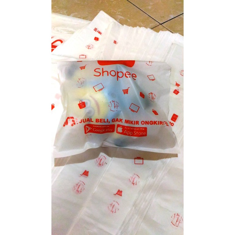 

Plastik kemasan tas jinjing sablon orange warna ukuran 20 x 30 tebal