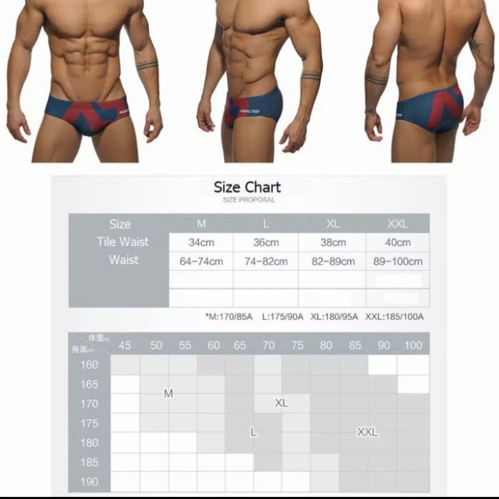 CELANA RENANG PRIA ADDICTED SWIMWEAR WHITE BAHAN BERKUALITAS