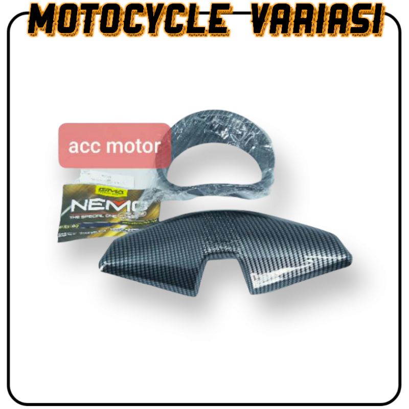 paket cover stang + cover spidometer nmax carbon nemo