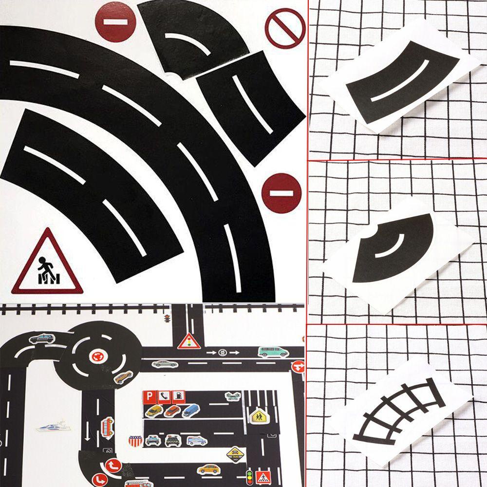 Populer 1/5Pcs Tape Jalan Kereta Api DIY Intelligence Route Mark Study Road Signs Tool