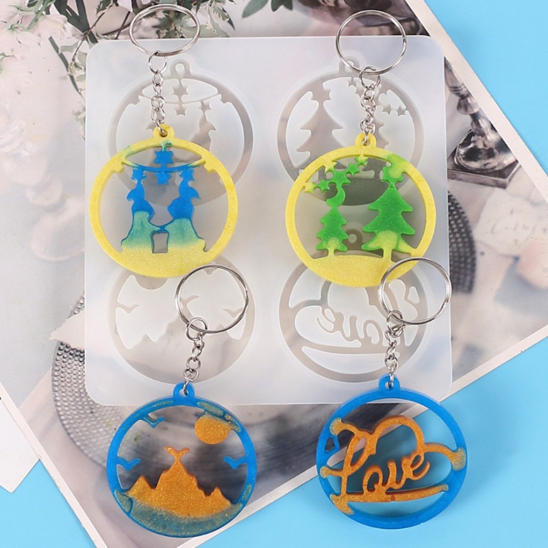 Siy Cetakan Resin Epoksi Bahan Silikon Bentuk Dream Catcher / Bulu Untuk Dekorasi Gantungan Kunci / Dinding