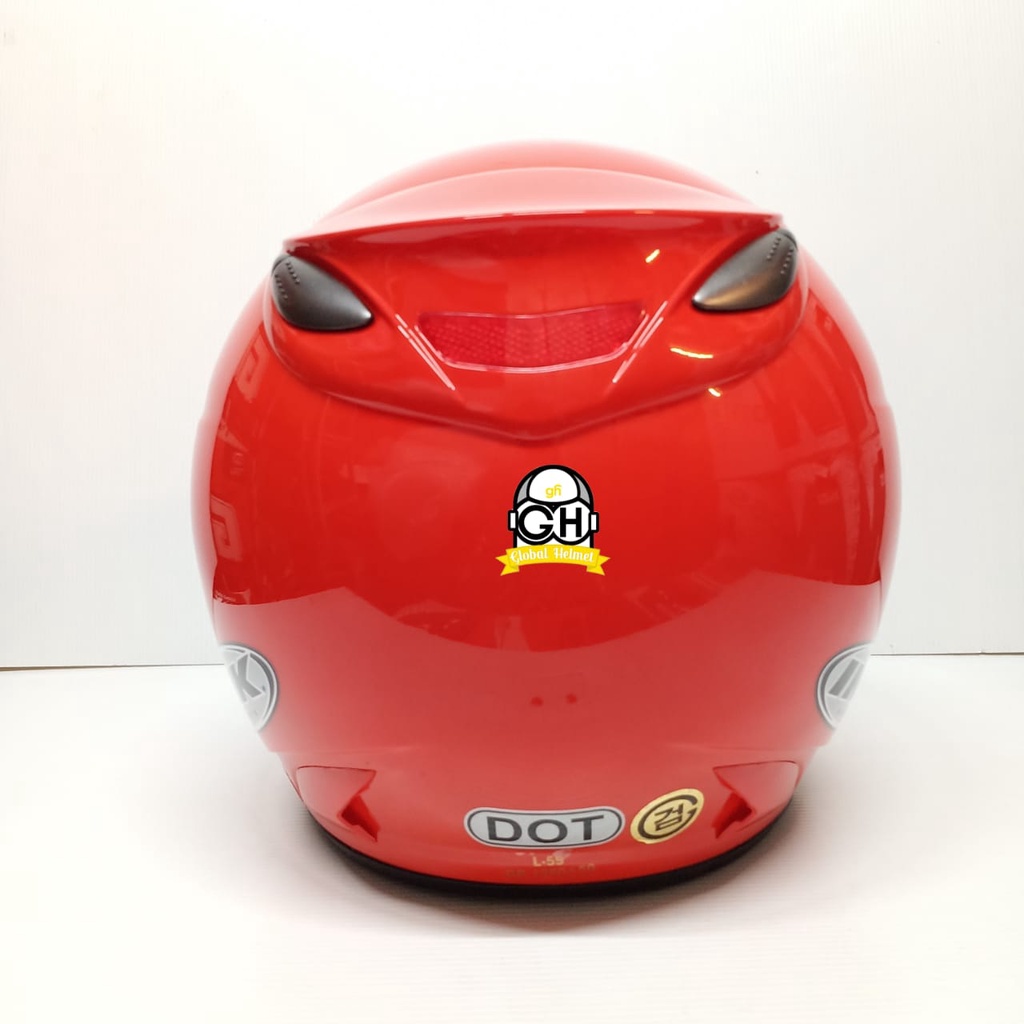 HELM INK HALF FACE INK CENTRO ORIGINAL 100% INK CENTRO JET SOLID FIRE RED