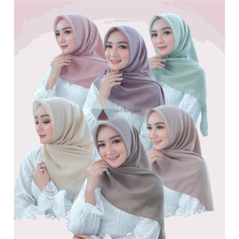 (BEST SELLER) BELLA SQUARE PUSATGROSIR_SOLO/segiempat polos polycotton/hijab jilbab simpel BELLA SQUARE HIJAB JILBAB KHIMAR KERUDUNG BERGO SEGIEMPAT