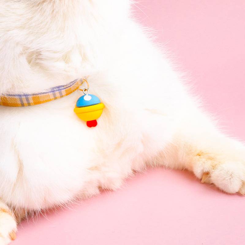 Kalung collar Anjing / Kucing Peliharaan Motif Kartun Jepang Warna-Warni Dengan Lonceng