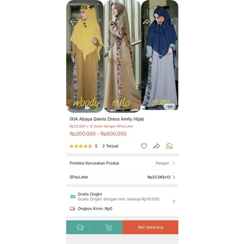 PRELOVED | IXIA DRESS GAMIS ABAYA AMILY HIJAB