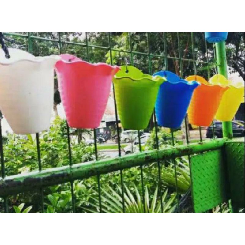 Pot Tanaman Bunga Tempel Dinding Ombak warna Pot Lucu Pot Tanaman Bunga Tempel Dinding Ombak warna Pot Lucu