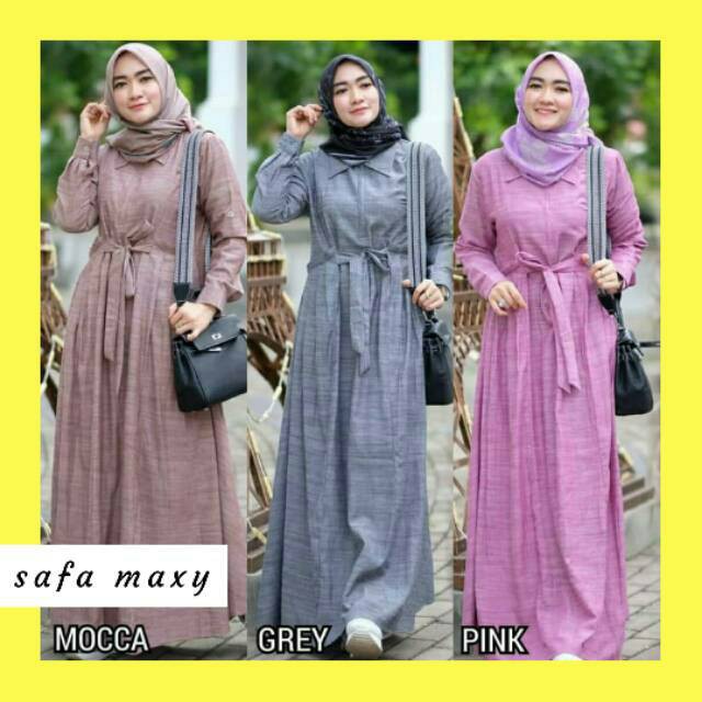 DRESS MUSLIMAH KEKINIAN | AQ01 SAFA DRESS | GAMIS MUSLIM TERMURAH