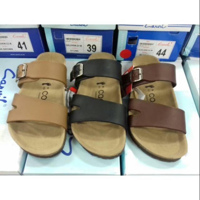 CARVIL SANDAL PRIA TIGA PILIHAN WARNA HITAM. BROWN. STONE