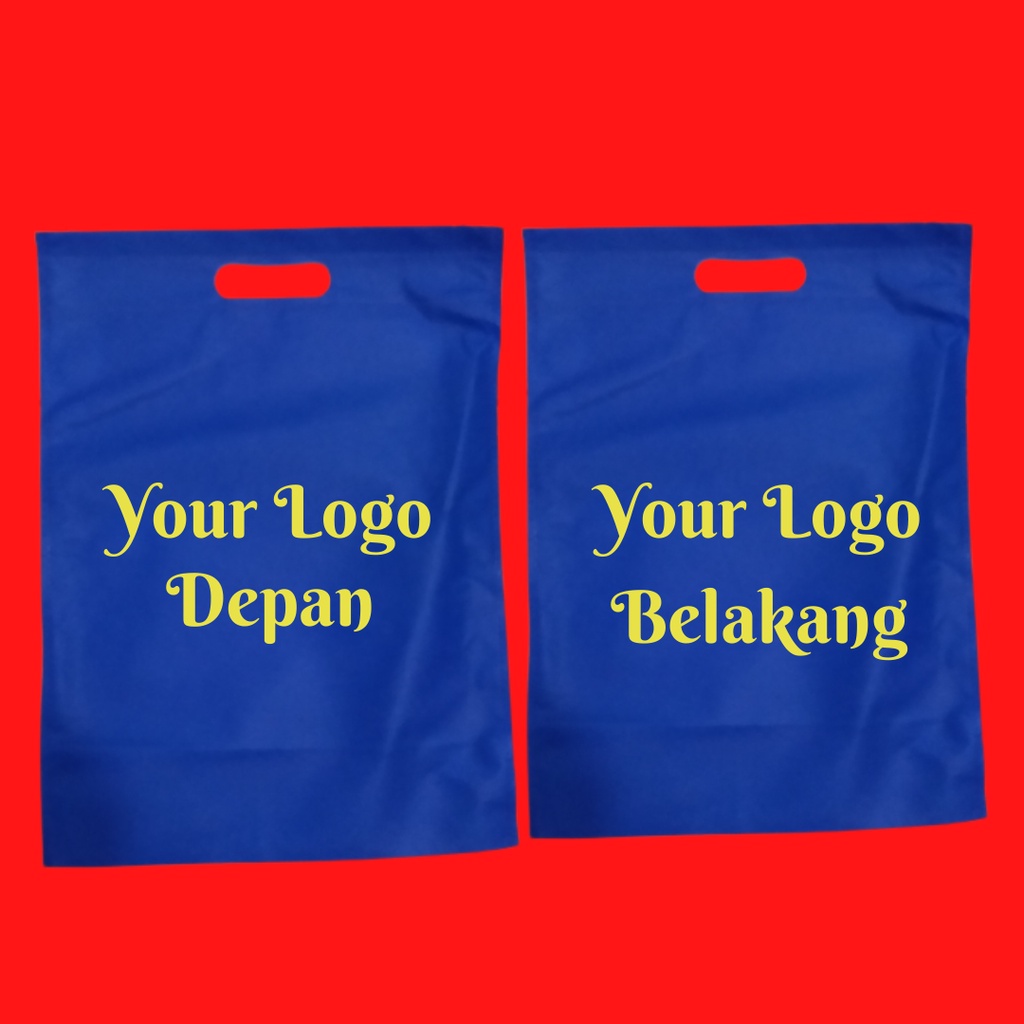 

Tas Spunbond Goodie Bag Handle Oval 30x40cm Sablon 2 Sisi 1 Warna