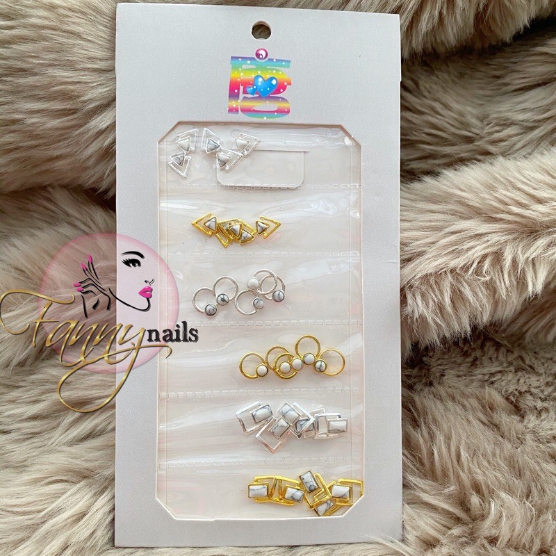 Nail acc white stone triangle nail charm nailart swarovski marble charm foil nail