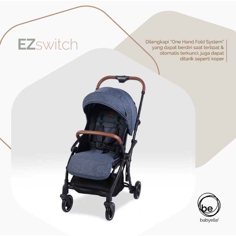 Makassar - Stroller Kereta Dorong Bayi BABYELLE EZ SWITCH S523 RS Reversible Hadap Ibu