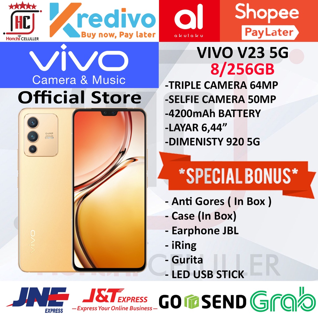 VIVO V23 5G 8/256 GB GARANSI RESMI VIVO INDONESIA