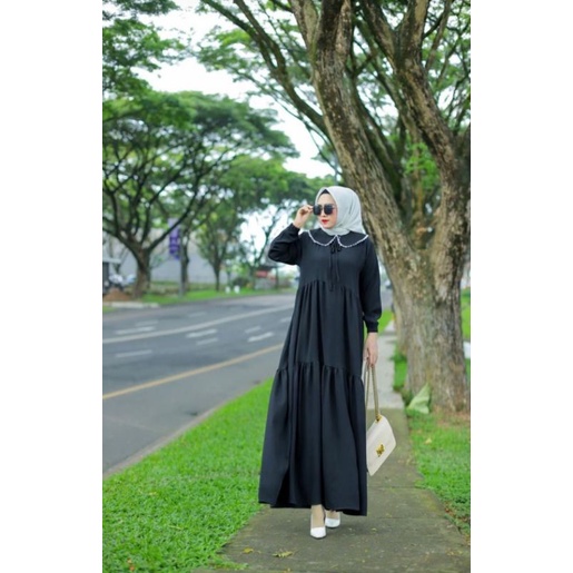 dress hitam korea