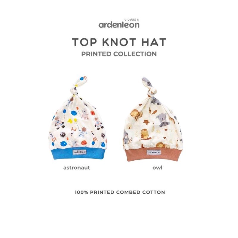 ARDENLEON Baby Top Knot Hat (Astronot, Owl)