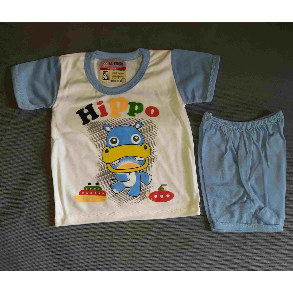 pakaian anak stelan hippo saffenda baby