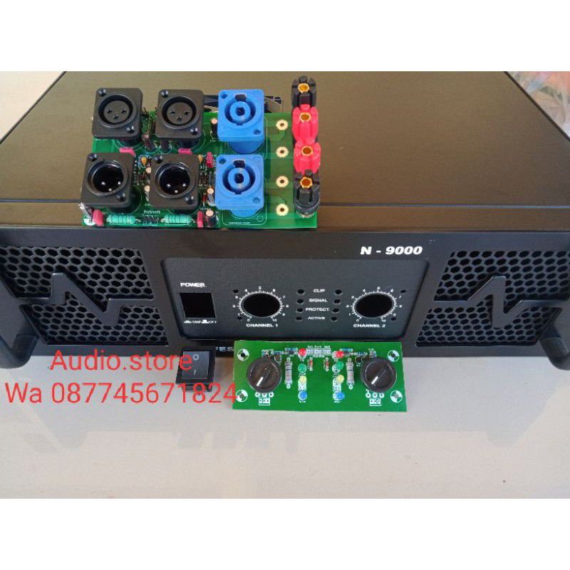 Jual Bok power amplifier N9000 lengkap kit panel depan belakang Box