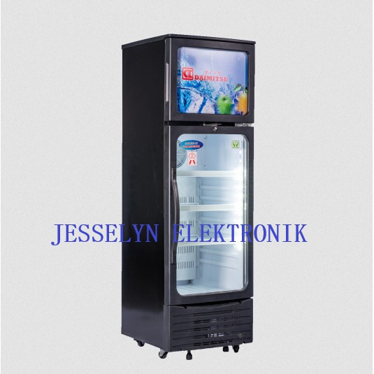 Showcase Pendingin Minuman Daimitsu DISC-378 2 Pintu 350 L 286 Watt BERGARANSI