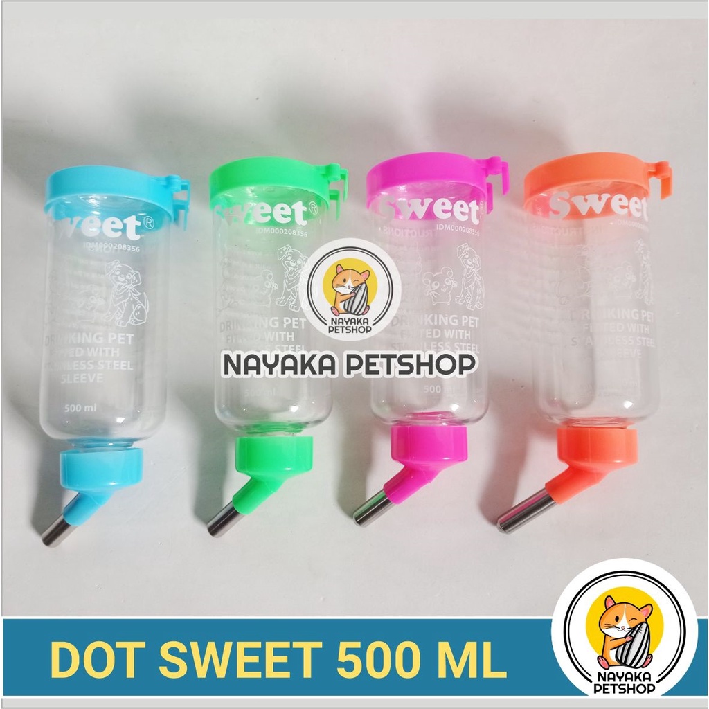 Dot Sweet 500 ml Botol Minum Kucing Wadah Air Kelinci Tempat Minum Marmut Guinea Pig Musang