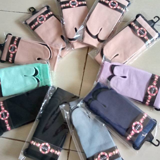 [COD] Kaos Kaki Polos Jempol Tapak Hitam Wanita