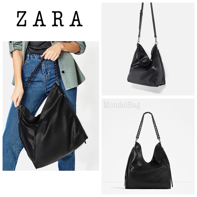 Jual tas zara chain bucket original basic rante rantai ori hobo