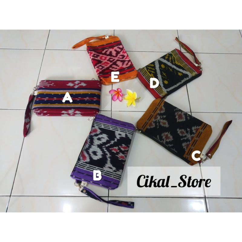 Dompet Pouch tenun asli/dompet besar tenun/dompet kosmetik/dompet wanita