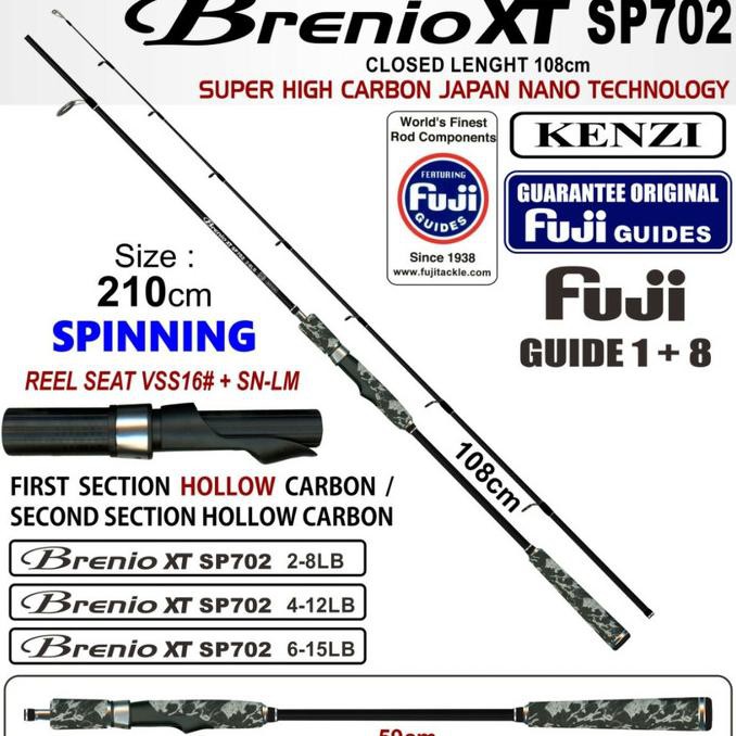 Joran kenzi brenio XT 702 15lb spinning