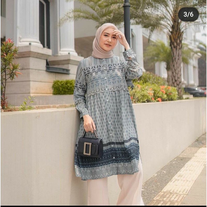 Hafsa Tunik Blue Heaven Lights