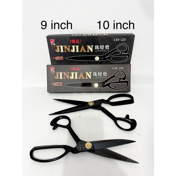 Gunting kain besar jinjian 9” dan 10” /gunting cai feng jian besar tajam/ gunting kain tajam premium