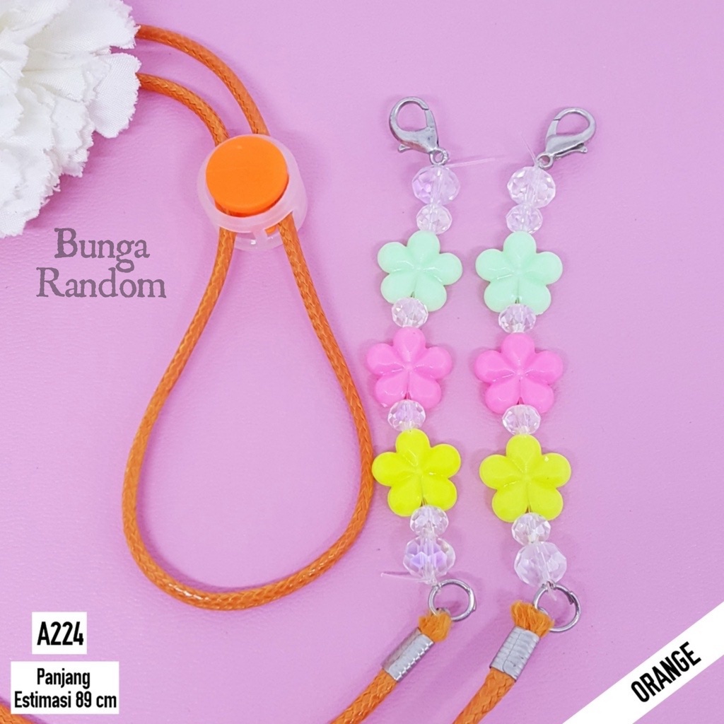 PGX Strap Masker - Kalung Masker - Tali Masker Mute Kristal Kaca Berkilau Aksesoris Fashion A224