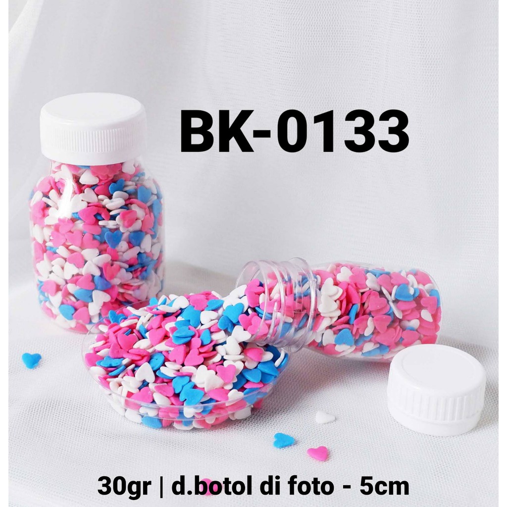 

BK-0133 Sprinkles sprinkle sprinkel 30 gram hati valentine yamama baking grosir murah sprinkles cake dekorasi mutiara trimit decoration story sprinklestory sprinklesstory sprinkle story yamama baking