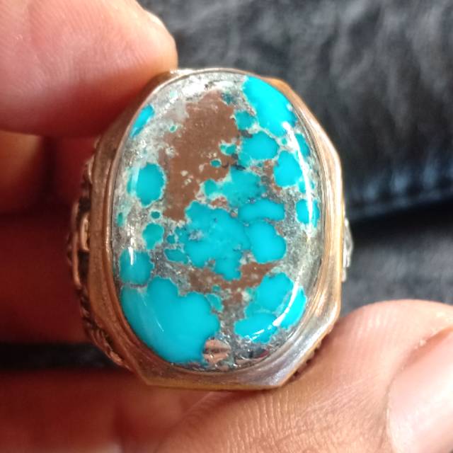 Cincin pirus Persia biru Fancy