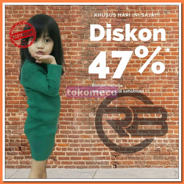 Dress Anak Perempuan Import / Dress Import / Rok Anak Cewek / Fas EP222 Dress Rajut Anak Perempuan 1